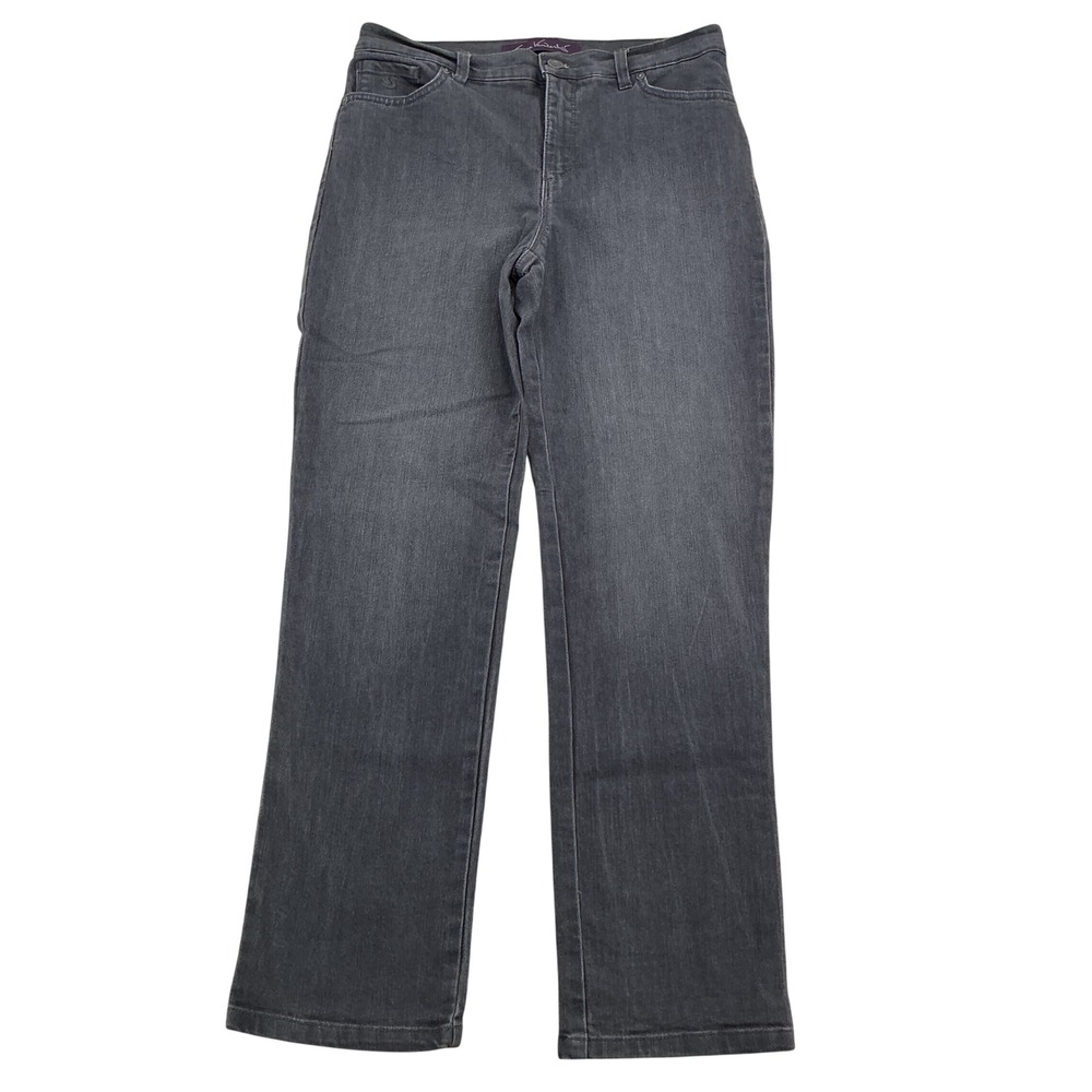 Gloria Vanderbilt Amanda Jeans Womens 6S Gray High Rise Tapered Classic Denim